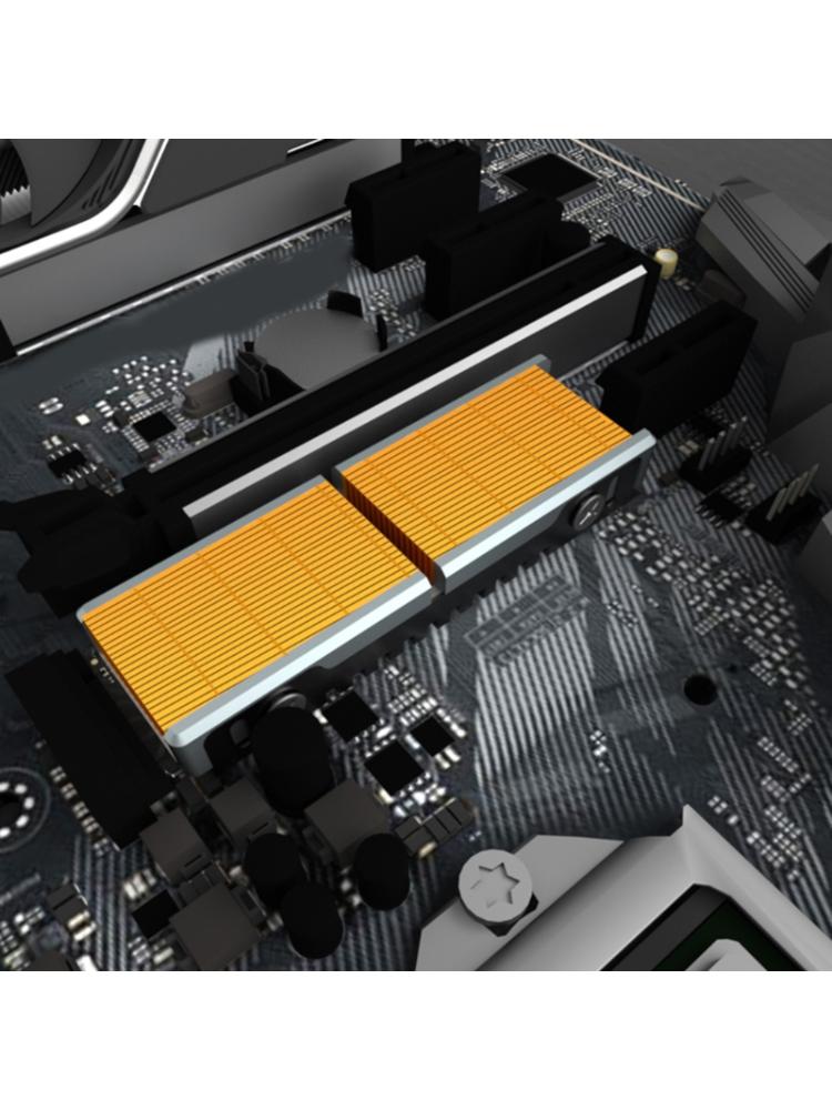 Slim for M.2 SSD Heatsink 2280 Hard Drive Radiator CI-E NVME Copper Cooling Thermal Ad 76x24x10m