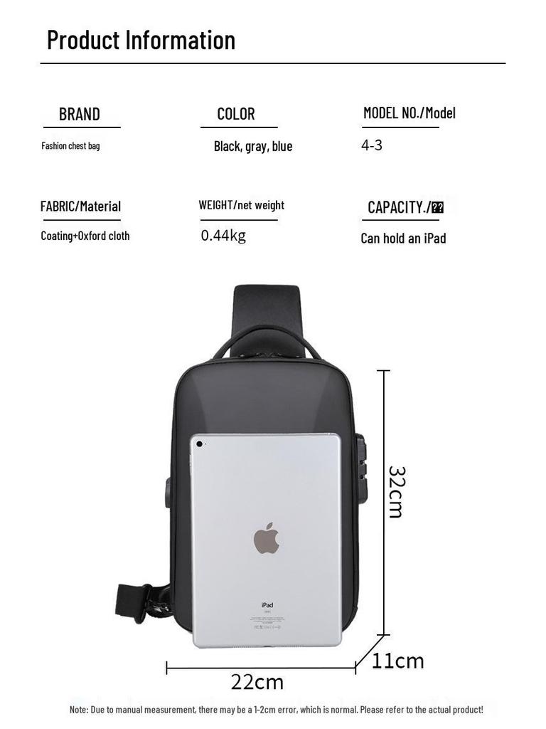 Мужская высококачественная водонепроницаемая дорожная нагрудная сумка и женский модный рюкзак-мессенджер
