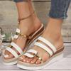 Women's Wedge Sandals, Casual Open-toed Platform Shoes, Comfortable Set Sandals