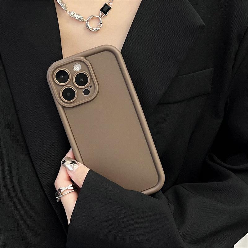 Простой однотонный матовый мягкий силиконовый чехол для iPhone 15, 14, 13, 12, 11 Pro Max XR XS 7 8Plus, комплексные чехлы для защиты от падения с высоты