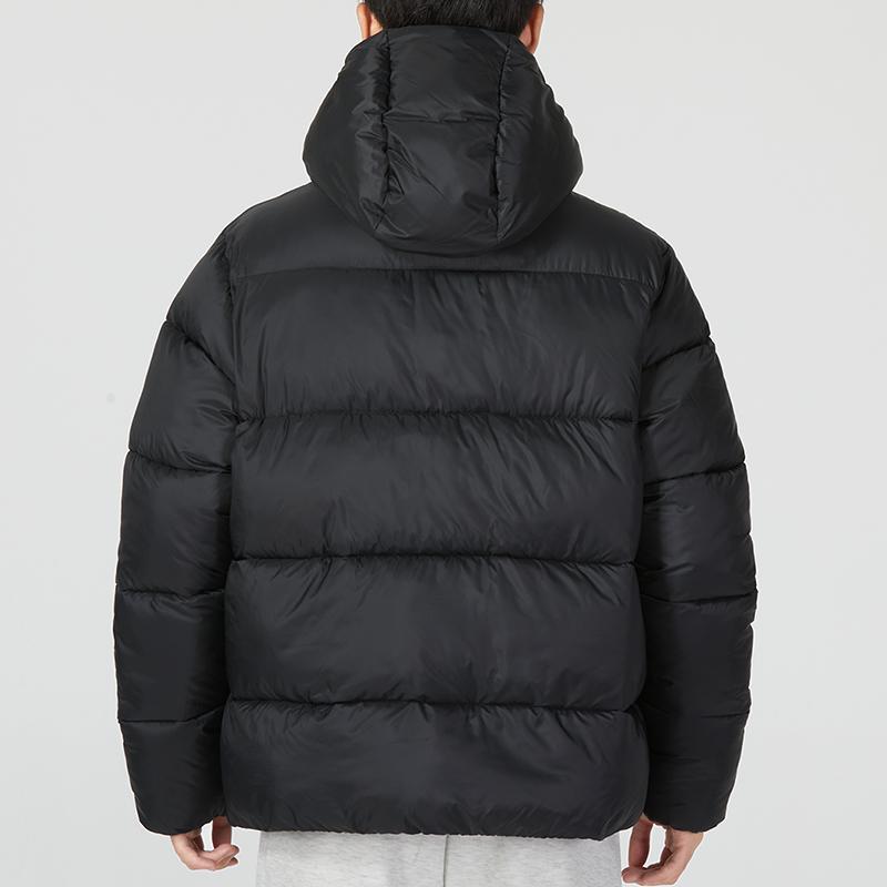 Nike Спортивная одежда Essential Флисовый пуловер с капюшоном и контрастной вышивкой логотипа Мужская верхняя одежда Черный DQ4921-010