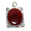 Подарочный кулон из стерлингового серебра 925 пробы с натуральным красным сердоликом 2,36 дюйма g8N33