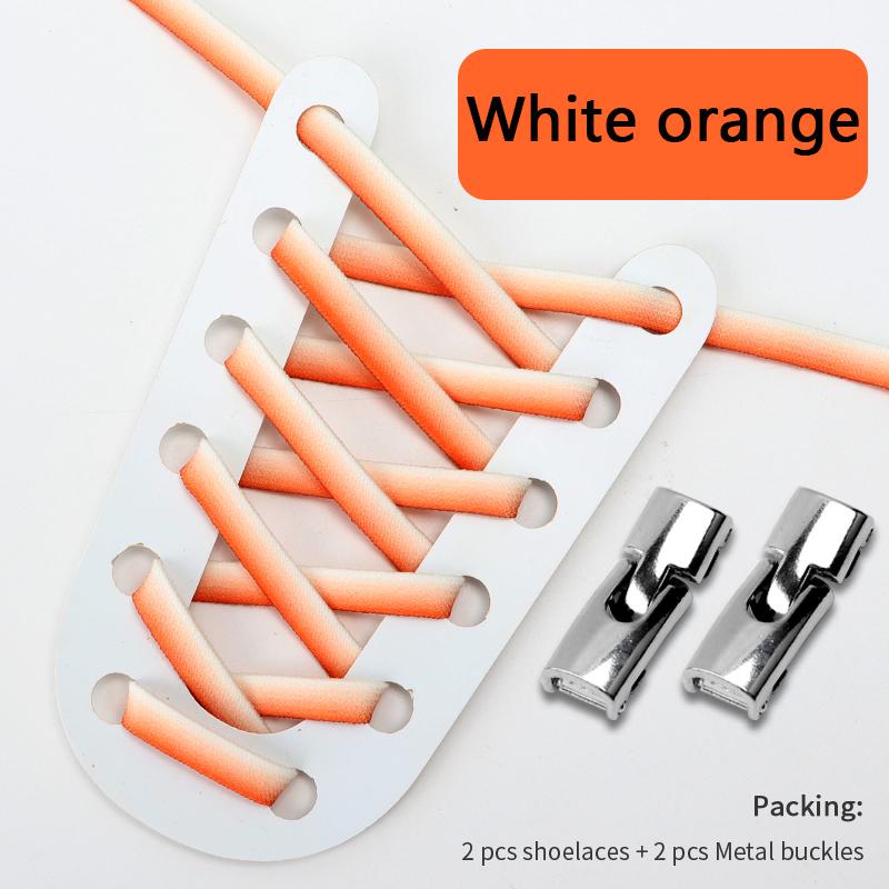 New Gradient Elastic Laces Sneakers Cross Locks Shoelaces Without Ties Kids Adult Sports No Tie Shoe Laces Rubber Bands Shoelace