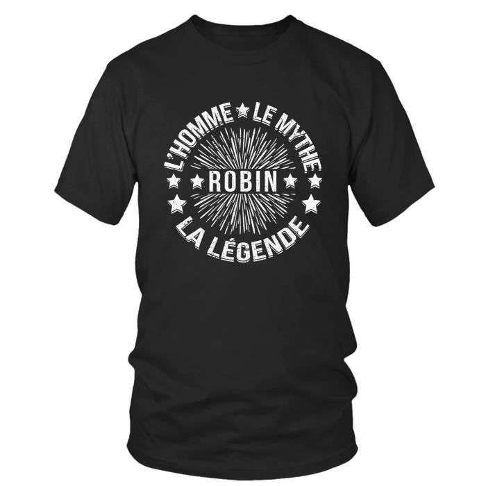 T-shirt homme - Robin - 100% coton - Col rond - Imprimé en France
