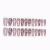24pcs/set Press On Nails A Variety of Handmade Nail Art Butterfly Flower Wear Finished Nail Stickers Large Diamond Glitter Nail Stickers