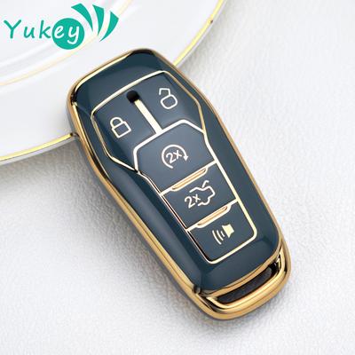 Чехол для дистанционного ключа из ТПУ для Ford Fusion Mondeo Mustang F 150 Explorer Edge 2015 2016 2017 2018, держатель для брелока в виде ракушки