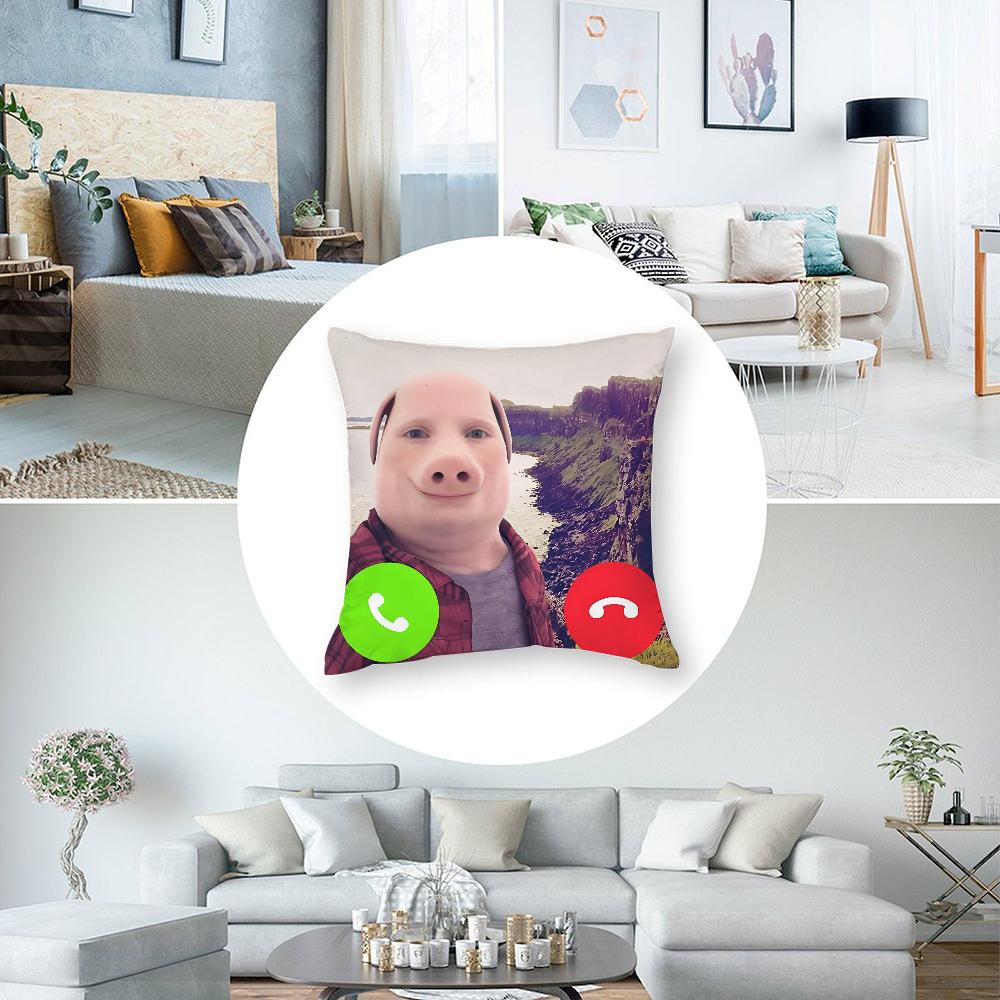 Наволочка John Pork Is Calling 3D-печать Полиэфирное волокно 40*40 см Декоративная наволочка для дивана Подарок на фестиваль