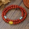 Designer Natural South Red Agate & Amber Beaded Women's Bracelet - High-Quality Fashion Accessory