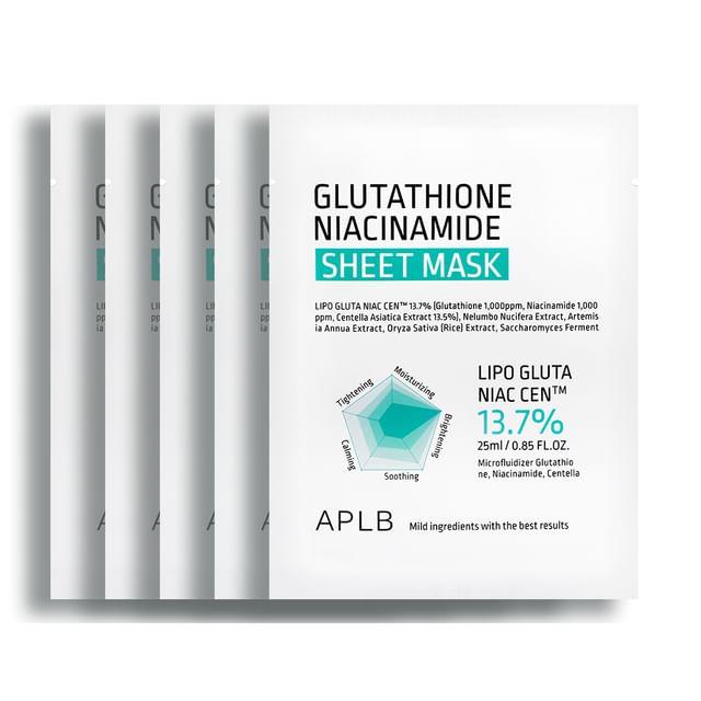 APLB Набор масок-патчей с глутатионом и ниацинамидом