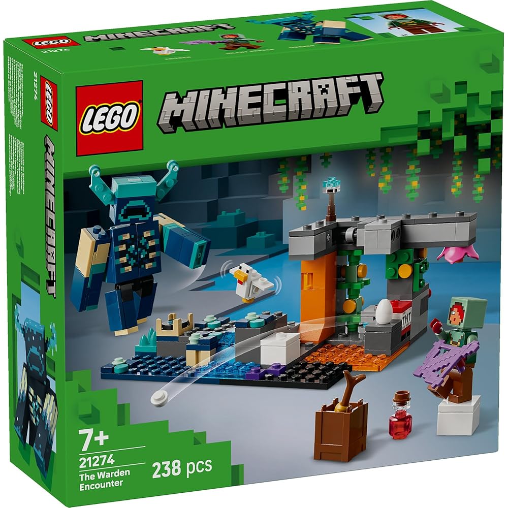 Конструктор LEGO Minecraft Страж для детей 7-9 лет, Совместим с играми Minecraft, Забавный подарок для мальчиков и девочек
