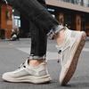 New Handmade Leather Casual Breathable Shoes Comfort Designer Walking Shoes Men Flats Classic Mesh Fabric Outdoor Shoes