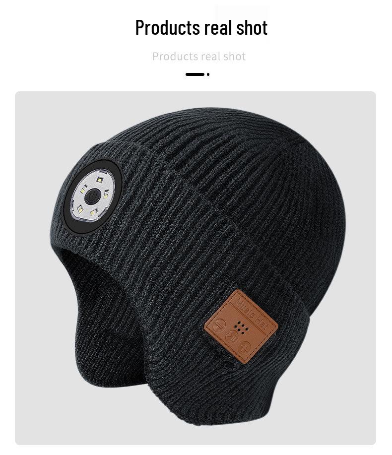 Светящаяся музыкальная шапка со светодиодами Bluetooth - Беспроводная, Цветная, Перезаряжаемая, Идеально подходит для праздничных выступлений