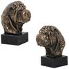 Shar Pei - Dog Statue, Bust On Stone Base, Sculpture, Trophy for Dog Show by Brand
