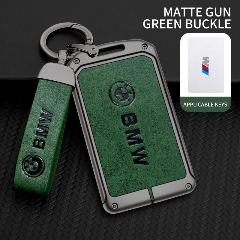 Alloy Leather Car NFC Card Smart Key Case Cover Holder Shell For BMW New 5 7 Series X5 X7 535le 2022 Auto Keychain Accessories DA2