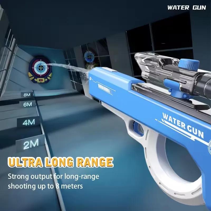Нетоксичный электрический водяной пистолет, автоматическое всасывание воды, водяной пистолет, автоматическая непрерывная стрельба, водяной пистолет-брызгалка, игрушка для пляжа, открытого бассейна