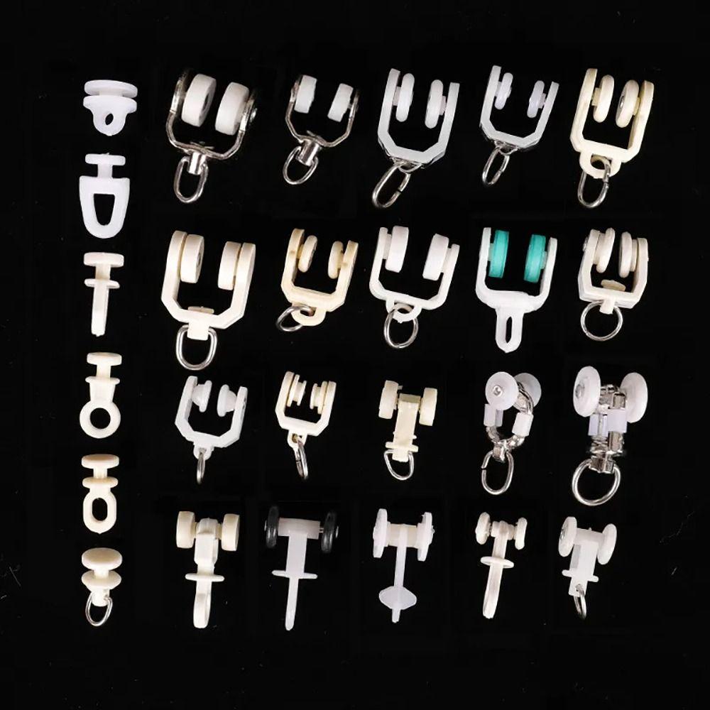 10 шт. мебельная фурнитура колеса для штор рельсы для штор крючок кольцо слайдер аксессуары для штор