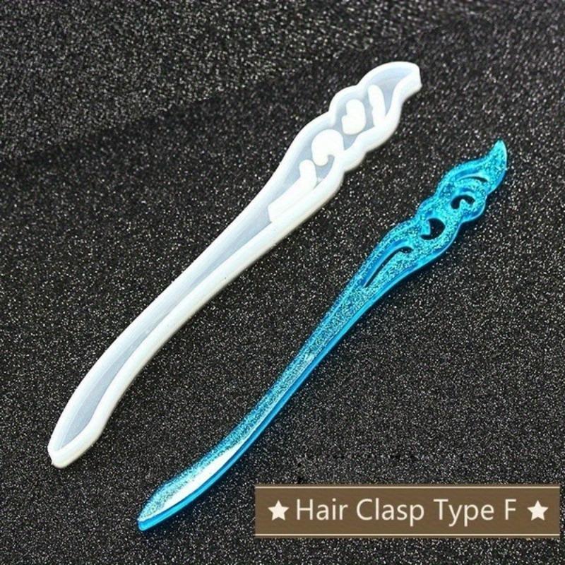 Transparent Hairpin Silicone Special Mould for Resin DIY Hair Jewelry Making Mold Epoxy Resin Molds (Molds Only)