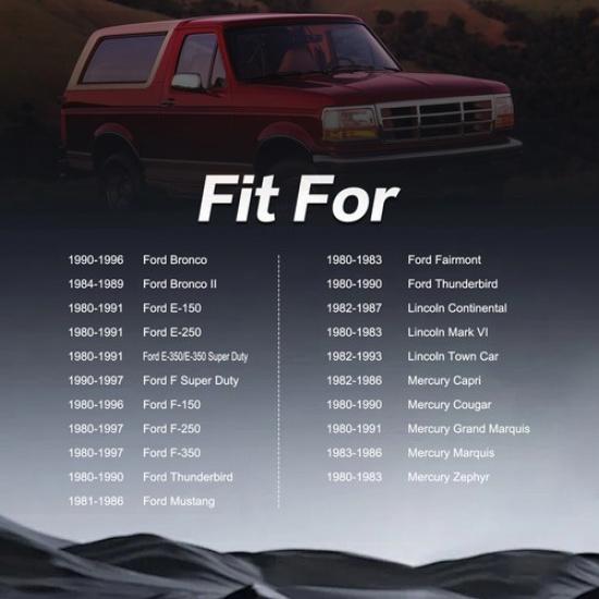 Overhead Ceiling Dome Light Bulb Lens White Cover for Ford Thunderbird 1980-1990