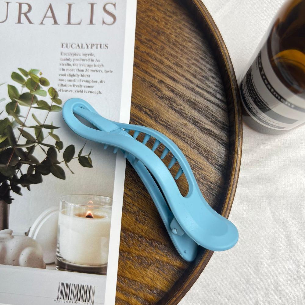 Wild Simple Girls Matte Women Seamless Plastic Hair Claw Duckbill Clip Face Wash Hairpin