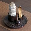Ceramic Palo Santo Sticks Holder 4 In 1 Incense Burner Sage Holder Incense Holder Ash Catcher Tray for Meditation Yoga Room