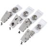 10/20/50pcs 4 Styles Reel Skipping Metal Pull Card Holders Kawaii Clips ID Card Badge Lanyard Clip