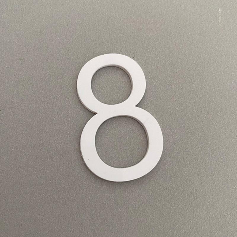 1PC Self Adhesive Door Number Acrylic Plate Address Plaque Mailbox Sign Sticker House Number