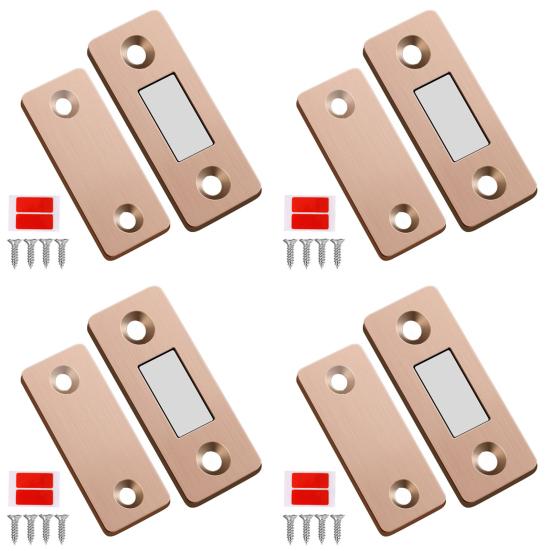 4 комплекта защелки шкафа, тонкая застежка, соединение шкафа, марганцевая сталь, прочная дверь шкафа, магнитная присоска, ограничитель шкафа, шкафа