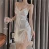 2024 New Summer Women's Ice Silk Satin Sling Nightdress - Sexy, Thin, Pure Desire Style