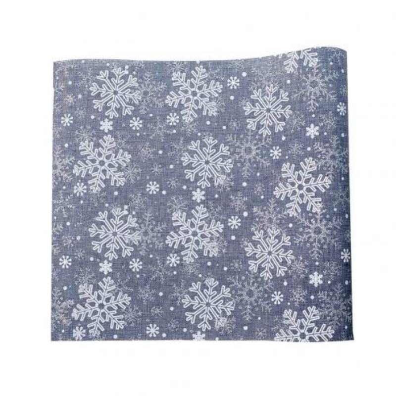 270 см Рождественская скатерть с принтом снежинки и дерева, кухонная декоративная скатерть, рождественское украшение