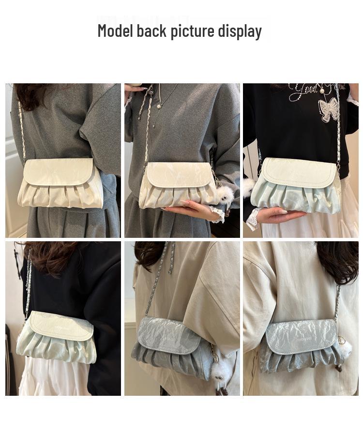 Женская летняя сумка через плечо на цепочке в форме облака, нишевый дизайн, 2025