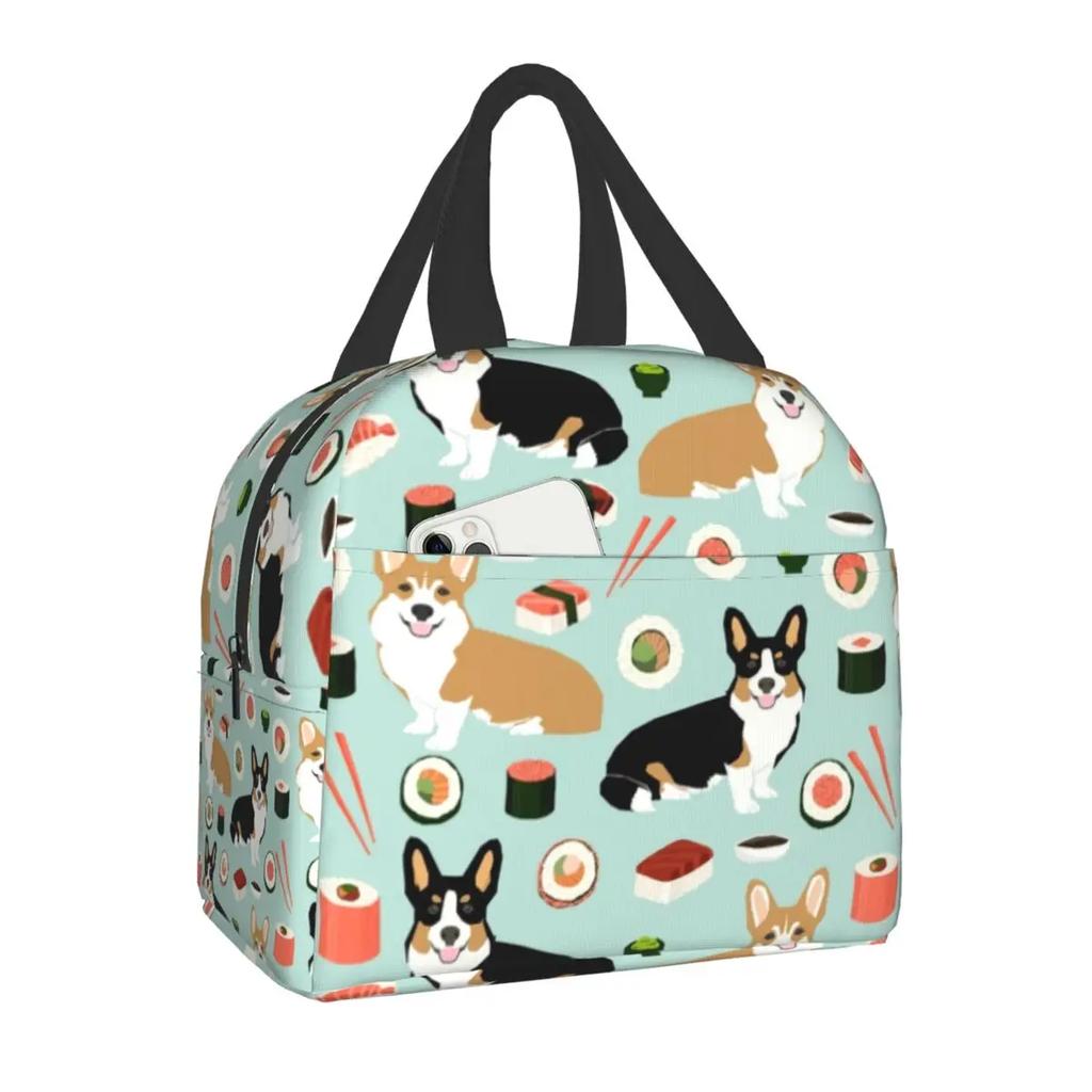 Японская аниме-еда, суши, кошка, сумка для обеда, женская, детская, изолированная, для работы, школы, индивидуальные, портативные сумки-тоут Bento