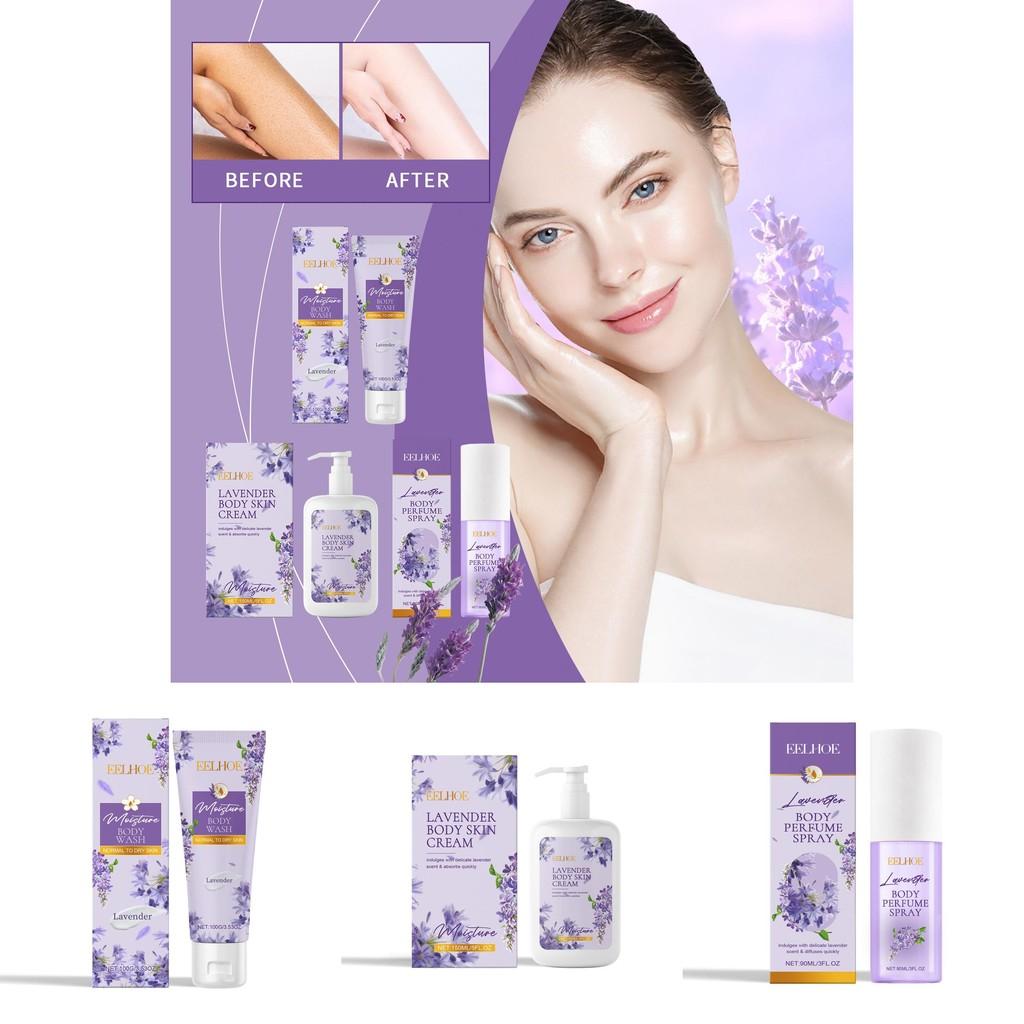 Eelhoe Lavender Body Care Set Luxurious Moisturizing Body Lotion With Calming Fragrance