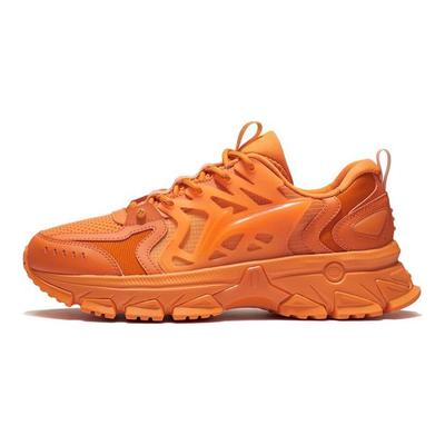 Li Ning Lingfeng Амортизация Отскок Амортизация Отскок Низкий верх Беговые кроссовки Мужские Ледяной апельсин ARLS001-4