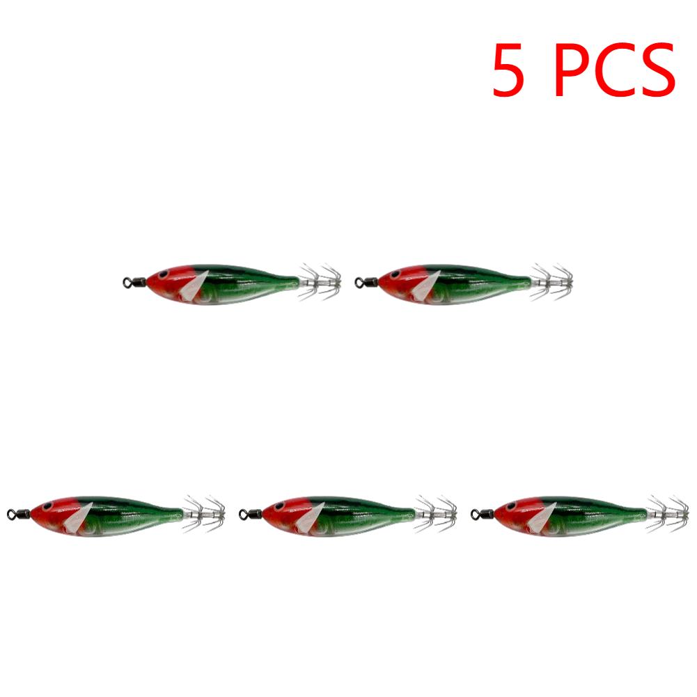 5,7 г/8 см Приманка для привлечения каракатицы Двойной крючок Реалистичный крючок для кальмара Рыболовные снасти Светящиеся джиг-крючки для кальмара Рыболовные аксессуары