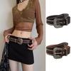Gothic Punk Rivet Belts Y2k Pin Buckle Belt Casual PU Leather Waistband