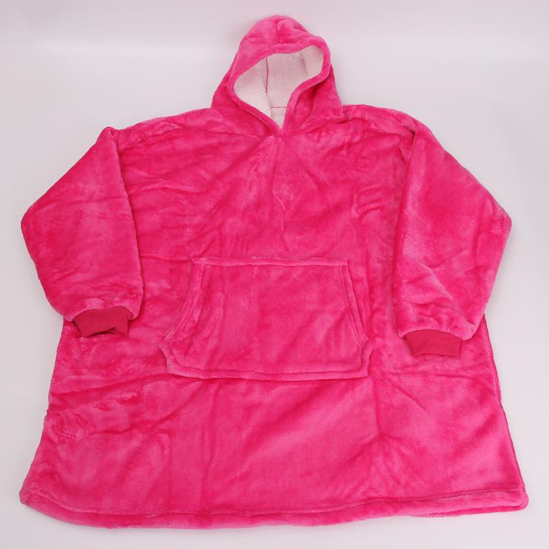 Унисекс флисовый плед-пуловер с капюшоном для тепла на улице и защиты от холода