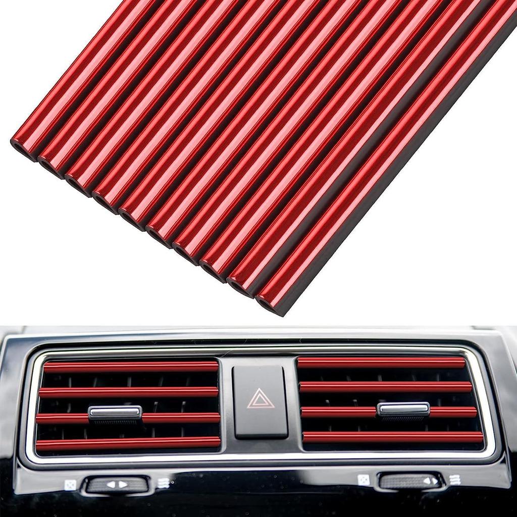 10 шт., вентиляционная решетка, переключатель, обод, наклейка, U-образный стиль, декоративная полоса для кондиционера, интерьер, экстерьер, сделай сам, стайлинг автомобиля