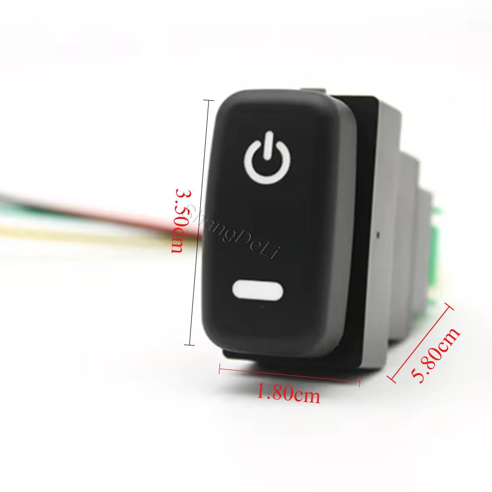 1Pc Car LED Horn View Garage Power Switch Button with Wire For Mitsubishi Outlander Pajero V73 V93 V97 Lancer EX Accessories
