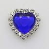 Mini 16mm(4/10 inch) 10pcs Heart Acrylic rhinestone Buttons DIY hair accessory Wedding Initiation Ribbon Decoration