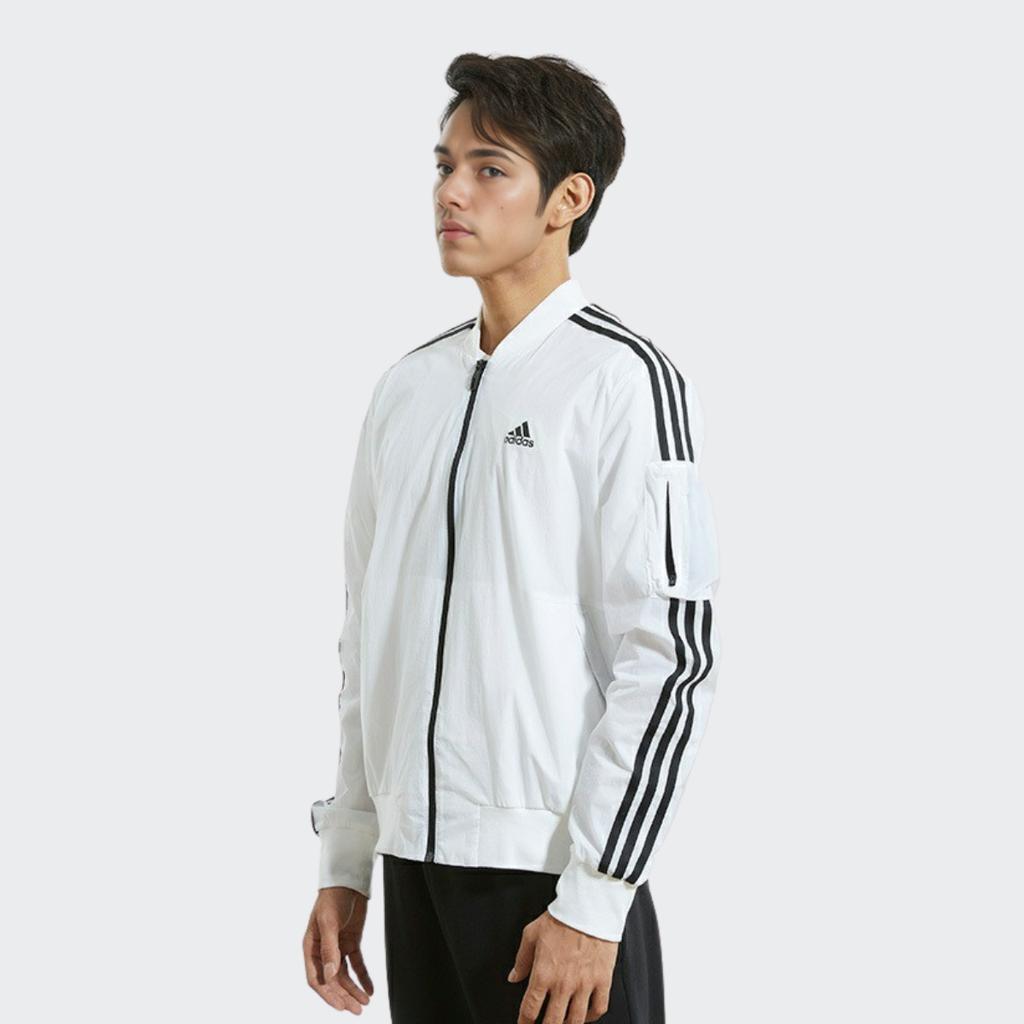 Adidas MH 3S Bomber Woven Fit Jacket Мужская верхняя одежда Белый GH4803