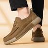 Fashion Hand-stitched Suede Leather Casual Shoes Outdoor Light Mens Loafers Luxury Non-slip Walking Shoes High Quality Driving Loafers