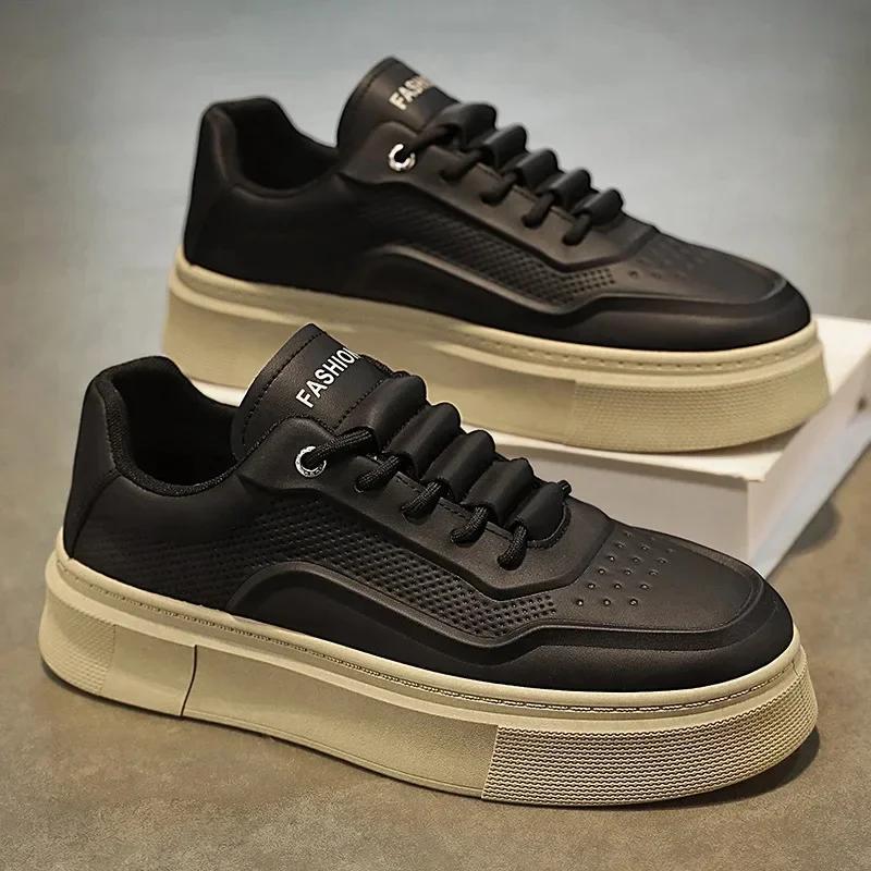 Мужская спортивная обувь Дышащая Низкий верх Модная Универсальная На толстой подошве Повседневная Обувь для скейтборда Удобная Трендовая Универсальная