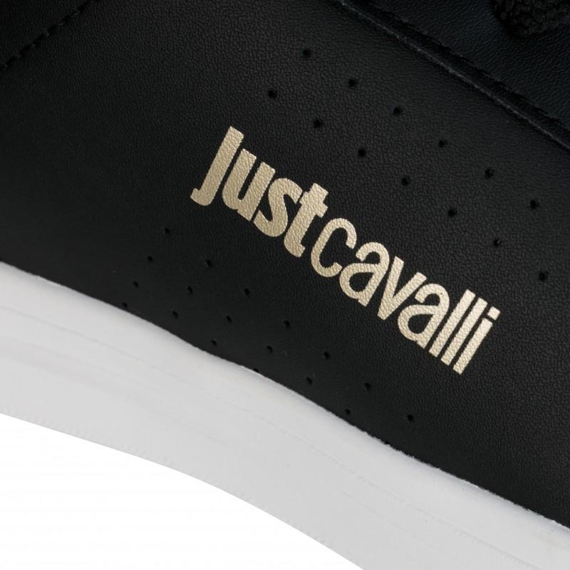 Just cavalli leather sneakers nero/gold - Size: 43