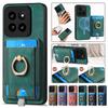 Ring Wireless Leather Wallet Phone Case for XiaoMi 14 Pro 13T 12T POCO F5 X5 X4 M5 M4 M3 RedMi Note 13 12 Pro Plus Google Pixel 8 Pro 7 6 Flip Cover