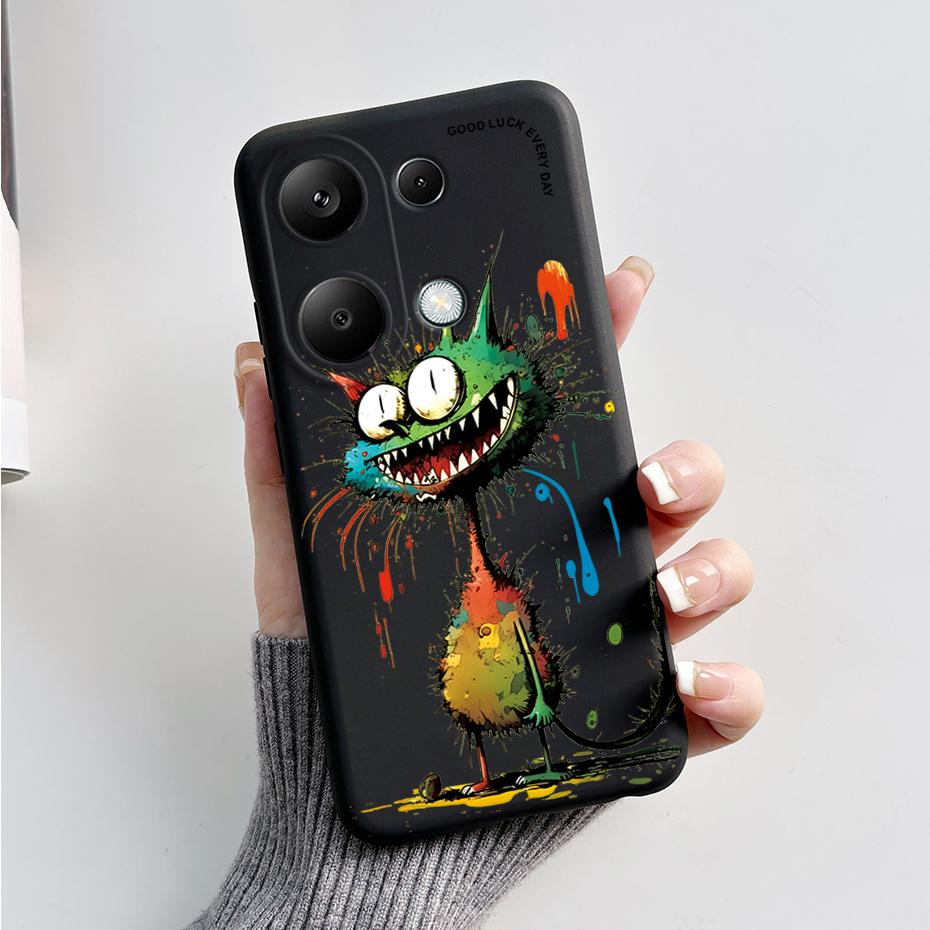 Чехол для Xiaomi Poco M6 Pro Мягкий силикон Милый Кот Панда Ударопрочный Чехол для Poco M6 Pro 4G ТПУ Чехол-Фонда Оболочка M6Pro 6.67''