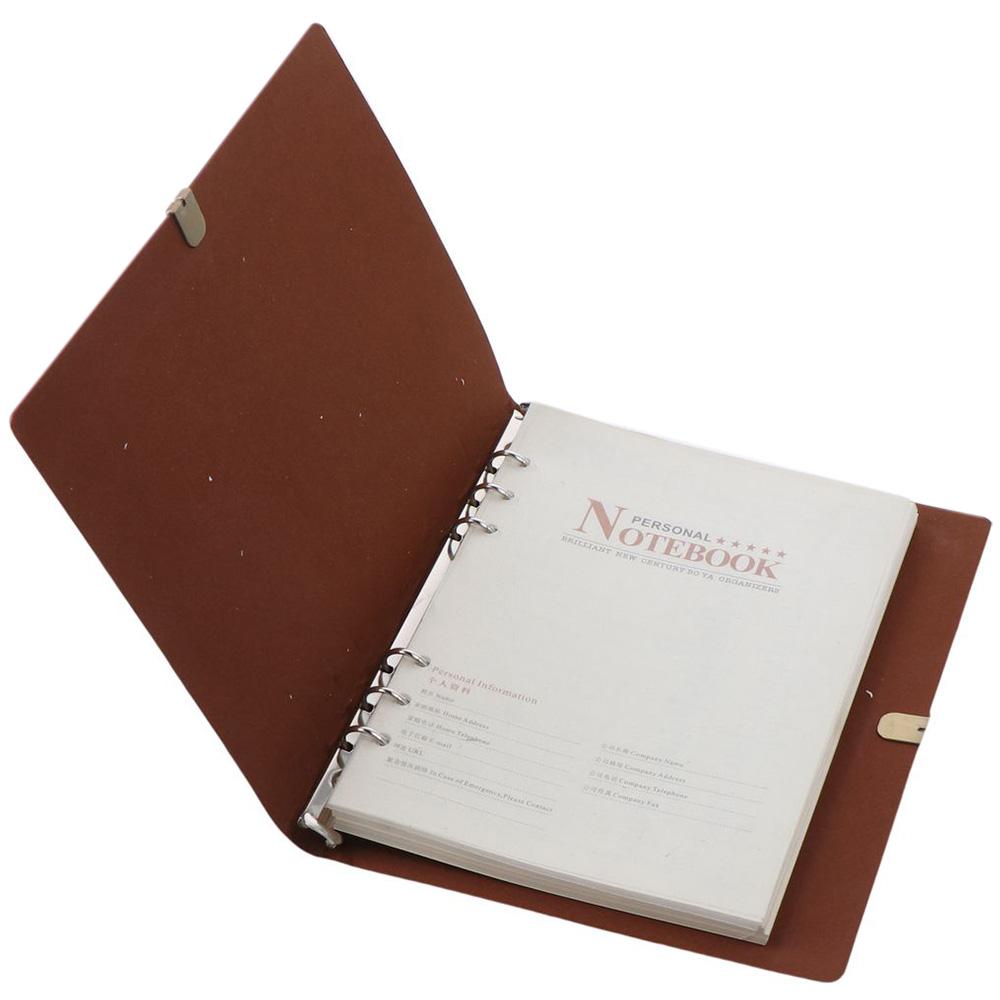 PU Leather Loose-leaf notebook 9*6.7 inch Notebook A5 Binding rope notebook  Office
