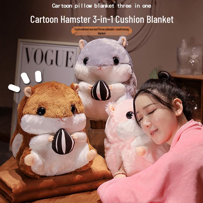 Очаровательное одеяло-подушка для согрева рук: Уютный вариант «два в одном» для сна в машине и в офисе