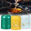 Round Tea Box Compact Tea Container Convenient Tea Storage Box Tinplate Tea Canister Tea Storage Jar for Various Teas