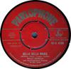 7-дюймовая пластинка ROLLY (ЙО-ЙО) DANIELS - Bella Bella Marie / Late Last Eveni 45R4759 Parlophone 1961 Великобритания Поп Б/У