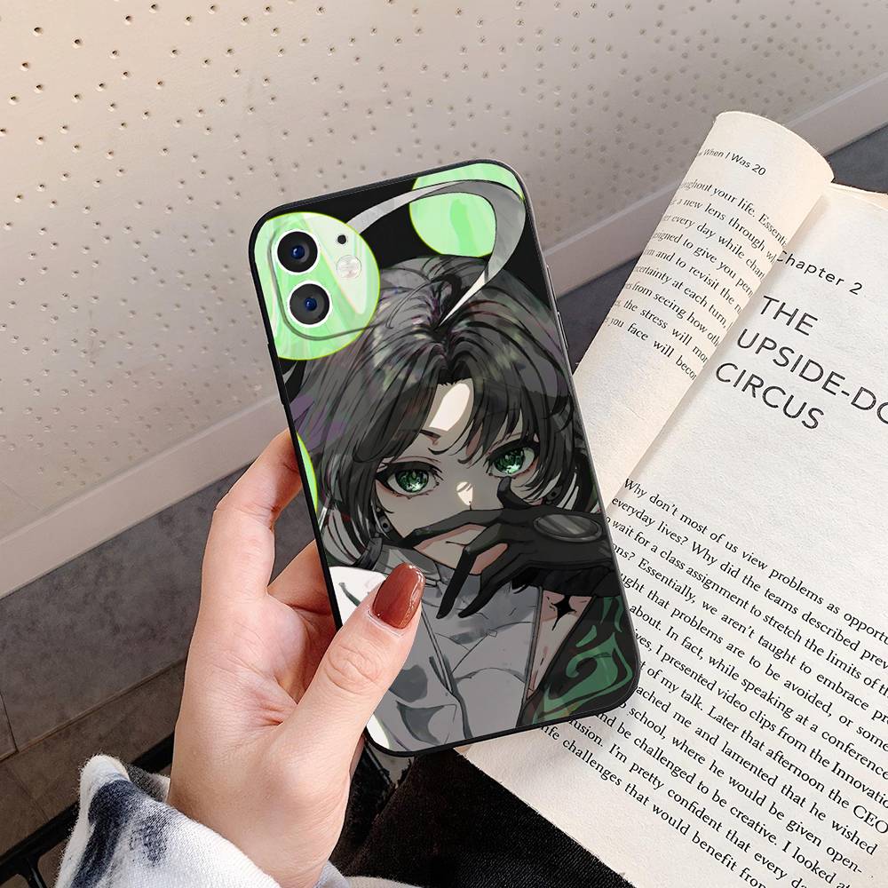 Чехол для телефона Jianxin Anime Game W-Wuthering Waves Для IPhone 17 Air 16 15 14 13 Pro Max 11 12 Черный силиконовый чехол